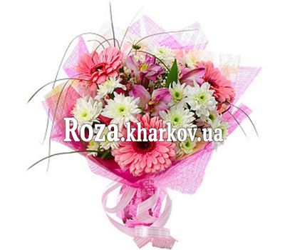 Букет из гербер и альстромерий