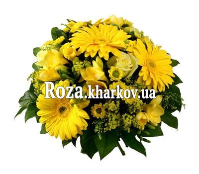 Букет из хризантем и гербер
