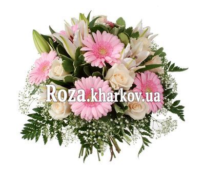 Букет из лилий и гербер