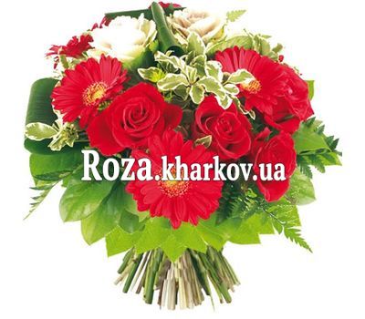 Букет із троянд і гербер