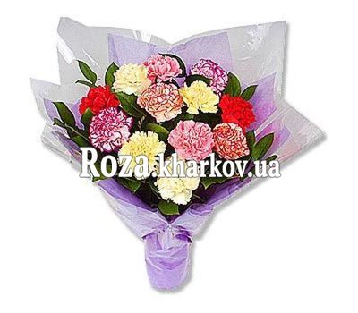 Букет разноцветных гвоздик