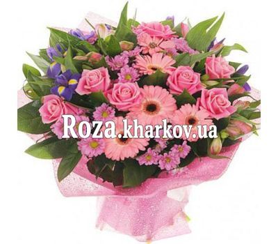 Букет роз и хризантем