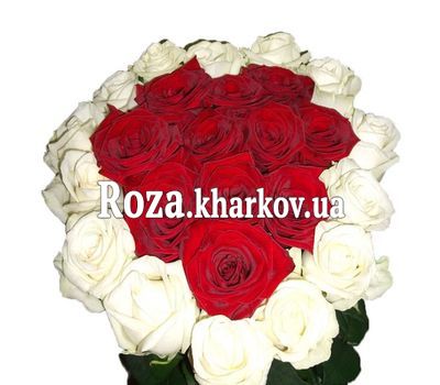 Букет сердце из роз