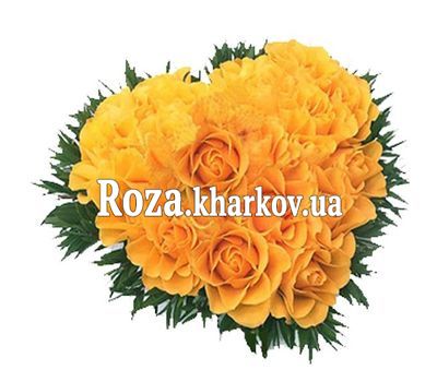 Букет в форме сердца