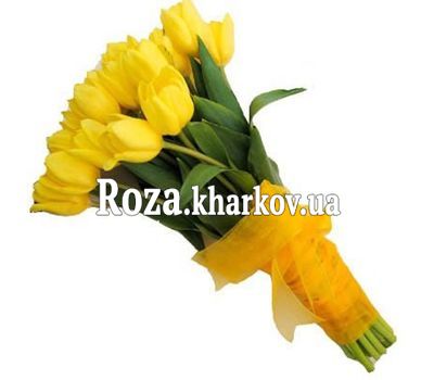 Букет желтых тюльпанов
