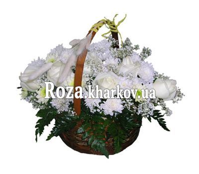 Корзина хризантем