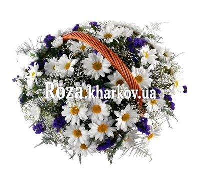 Корзина из хризантем