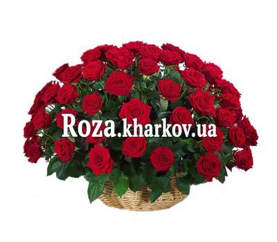 Basket of red roses