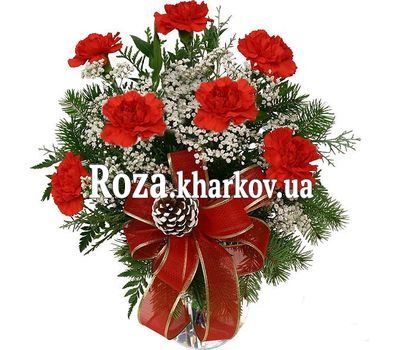 New Year's bouquet of carnations