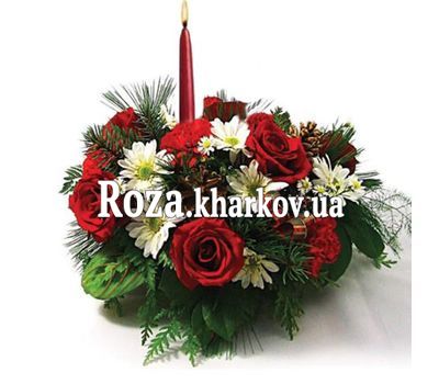 New Year's composition with candles