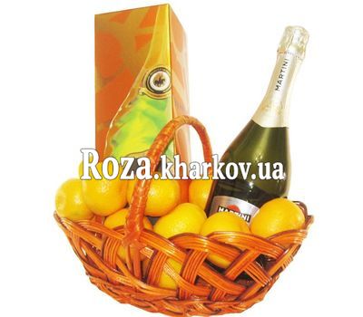Подарочная корзина с элитным шампанским