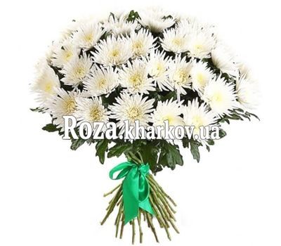 Большой букет из одиночных хризантем